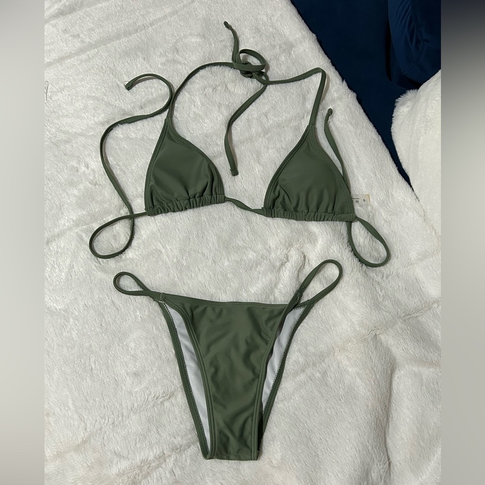 Small sage green bikini